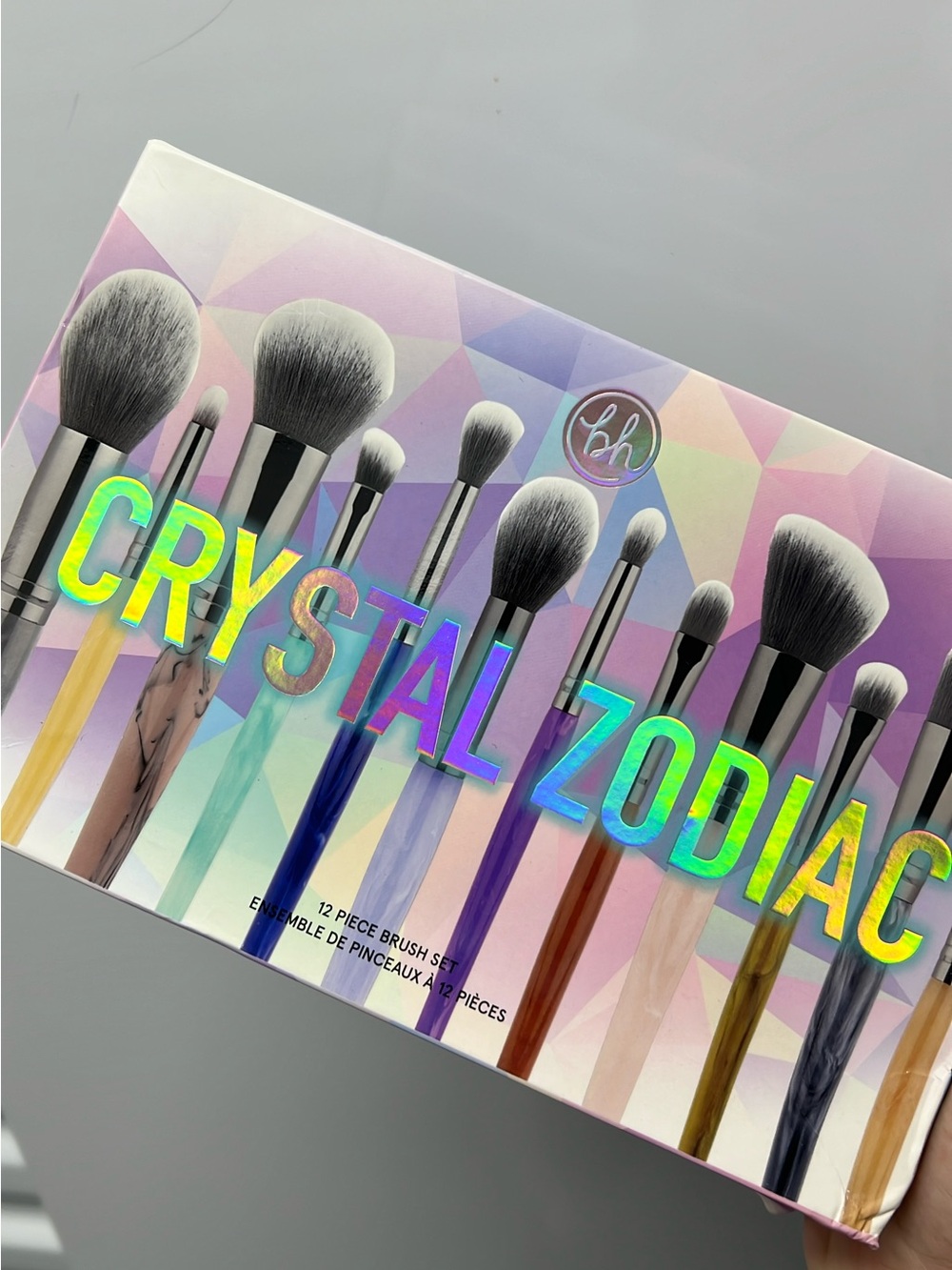 BH Cosmetics Crystal Zodiac 12-Piece Brush Set — Multicolor Marble Handles